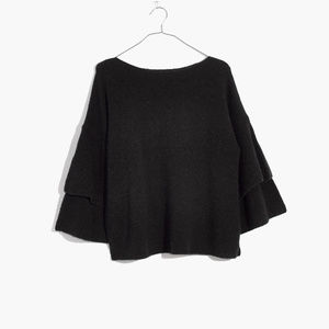 madewell tier sleeve pullover sweater xs